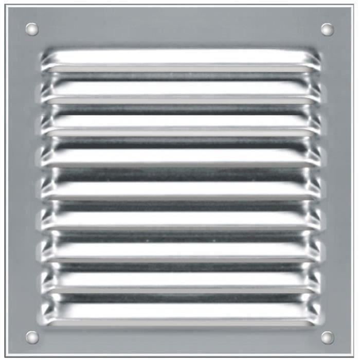 Grille de ventilation aluminium à visser carrée - persiennes avec