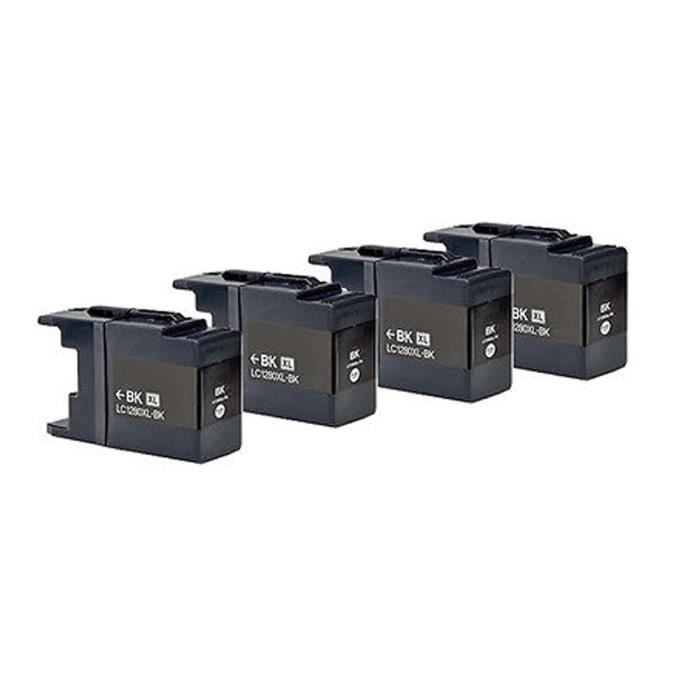 Pack 4XL Cartouches Encre Compatibles Brother LC1280 - Noir, Cyan, Magenta, Jaune - Pour MFC-J5910DW Etc.