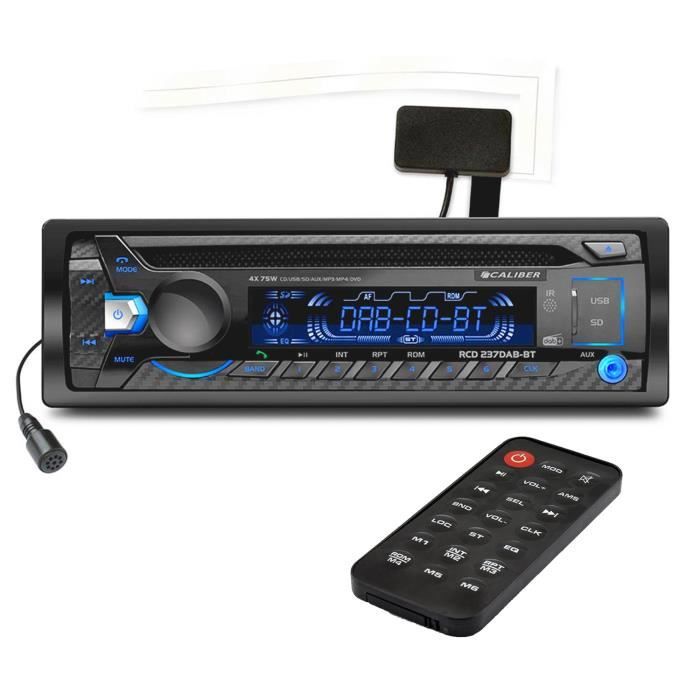 Autoradio RGB Caliber RCD237DAB-BT - Radio, DAB, lecteur de cartes SD, USB - 4 x 75 watts