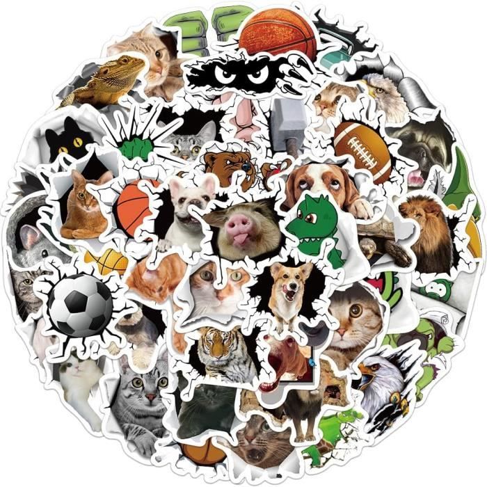decalmile Autocollants muraux d'animaux de la jungle