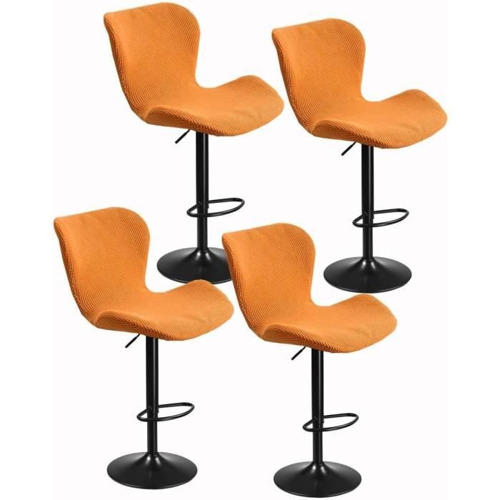 Extensible Housse-Couvre Tabouret De Bar Pivotante Avec Dossier, Scandinave Lot De 2/4/6 Housse