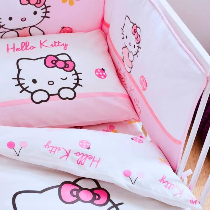 Bebe Puericulture Baby Bedding Bumper 180 Cm Moitie De Lit Bebe Hello Kitty Linge De Lit Pour Bebes