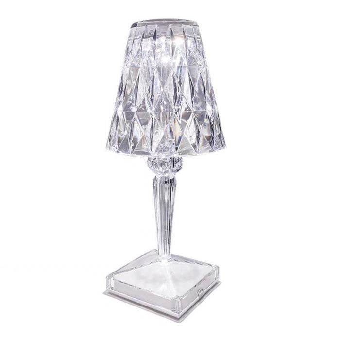 LEDMOMO Feather Table Light Cristal en Forme Forme Cristal Lampe de Bureau pour Living Reading Salon Chambre 