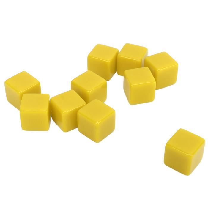 Sharplace 10pcs Jeu de Dés à 6 Faces 16mm pour Jeux de Société et Enseignement Dés Mathématiques - Bleu + Noir