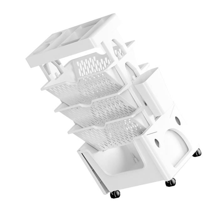 Chariot De Rangement 4 Niveaux AMESOR Sur Roulettes - Mobile, Multifonction - Pour Cuisine/Bureau