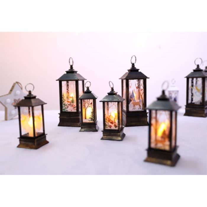 Lanterne à Eau Lumineuse Kurt Adler - Père Noël à La Cheminée - Piles - 14,8 Cm