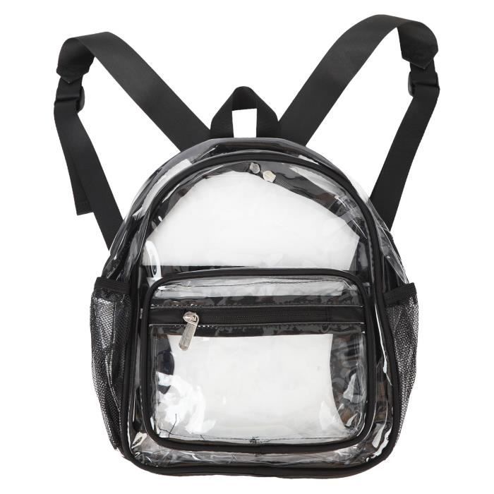 Sac noir transparent store