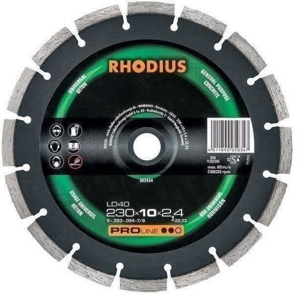 Disque diamant segmenté PROLINE Ø350mm, segments (longueur x épaisseur) 10 x 2,8 mm, alésage 25,4mm