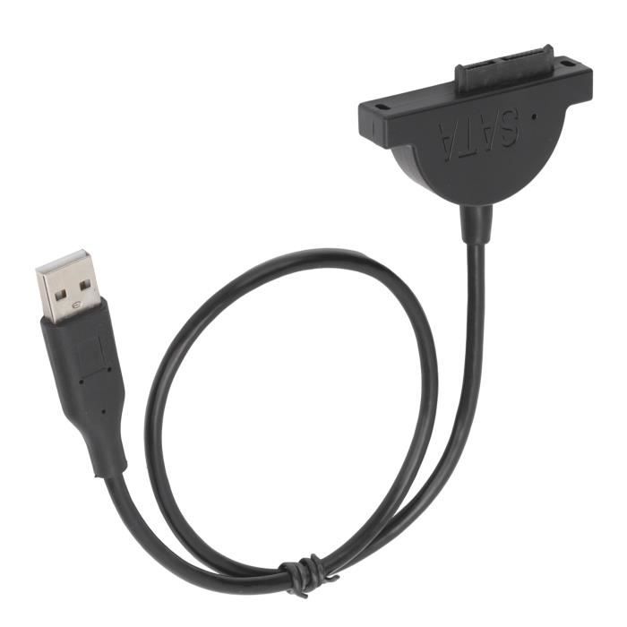 Fdit Convertisseur SATA Câble Adaptateur SATA vers USB 13PIN Ligne de ...