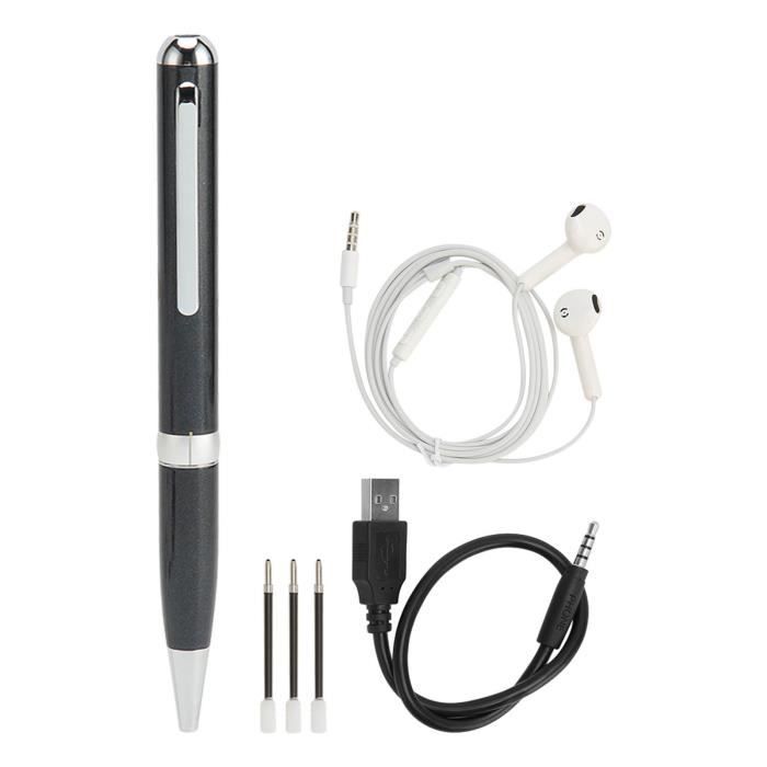 Enregistreur Vocal Stylo 64Go - Parfait Pour Réunions, Cours Et Interviews