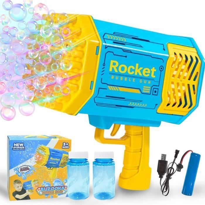 Machine à Bulles Professionnelle, Portable 20000+Bulles/Minute, 26 trous Gratuite Incluse, Jouet