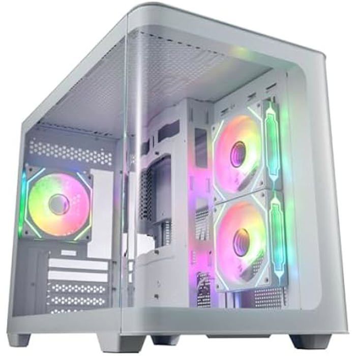 Boîtier Mini-Tour – FORTRON – GEH Mini S380-WA – Blanc – Micro-ATX/Mini-ITX – Montage sans outil