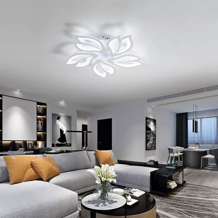 Plafonnier Led 32W 3600Lm Moderne Luminaire Plafonnier Led Noir Lampe De Plafond Lumiere Chaude