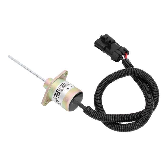 Solenoïde Arrêt Carburant 12V M810324 Pour Pelleteuses John Deere E18ZS 26G PC4 Etc.