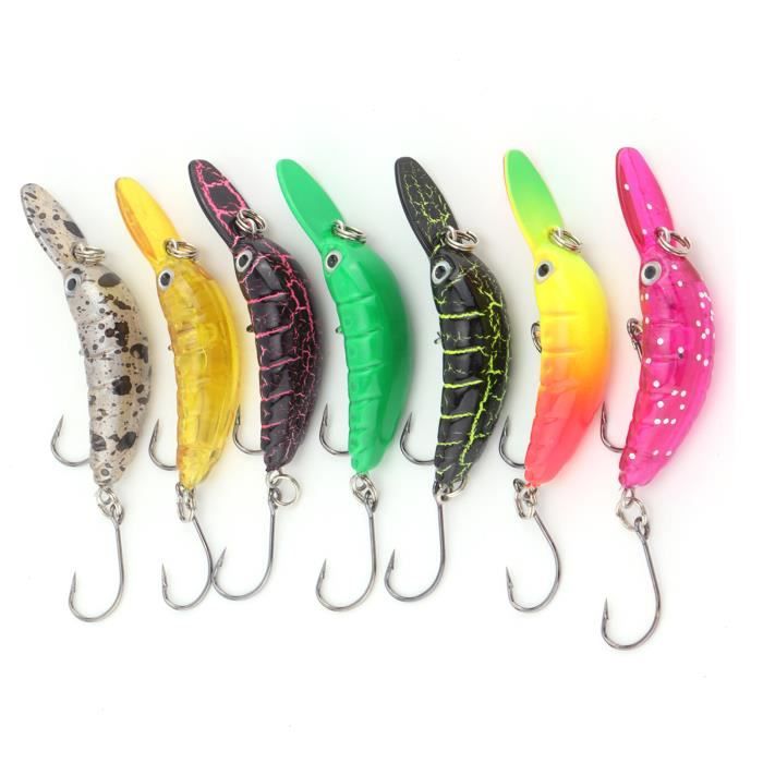 POU- Leurre De Pêche Nouveau Lot 10 Pièces Types De Leurres De Pêche Crankbaits Crochets Minnow