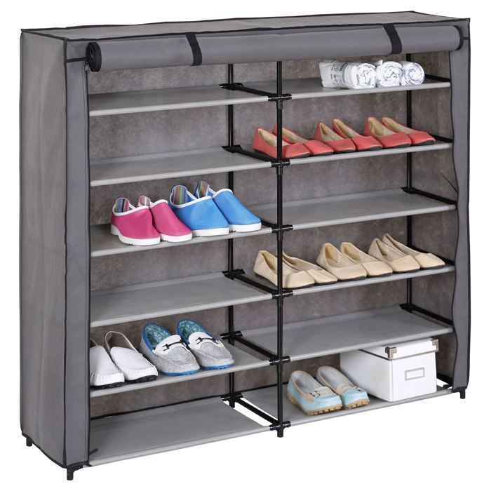 Meuble à chaussures en tissu VIOLA 12 tablettes Meuble à chaussures en tissu VIOLA 12 tablettes