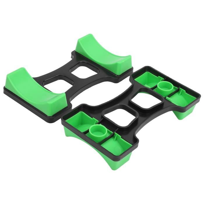 Support D'haltères Anti-roulis - Paire - Capacité 100 Kg - ABS - Pour Rangement Sol Ou Rack - 24.5 Cm - 2