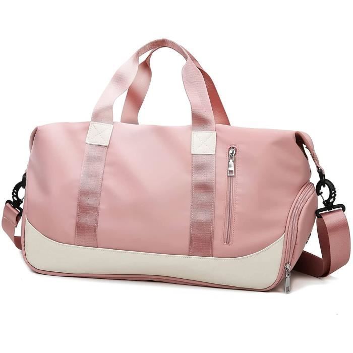 Sac de Voyage Femme avec Compartiment Chaussures Rose