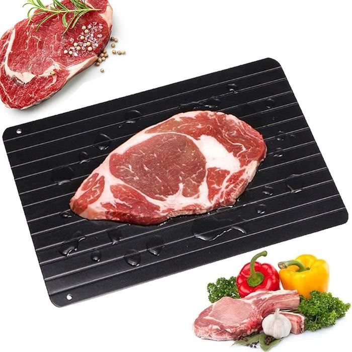 STONELINE Plateau De Décongélation Et Planche à Découper 2-en-1 36,5 X 25 Cm Avec Aiguiseur Céramique & Râpe Intégrée – Décongélation 3x Plus Rapide