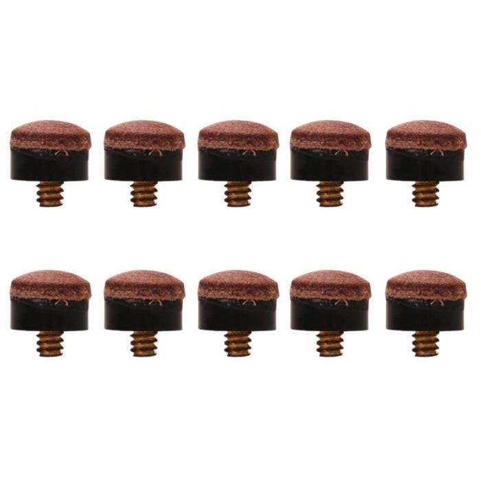 10 Embouts De Queue De Billard - Diamètre 9mm - Laiton/Cuivre - Uxcell