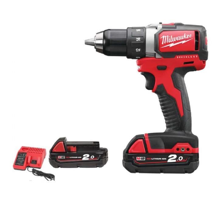 Perceuse Visseuse Milwaukee Brushless M18 Bldd 202c 2 Batteries 18v 2 0ah 1 Chargeur 4933448441 Achat Vente Perceuse Perceuse Visseuse Milwaukee Cdiscount