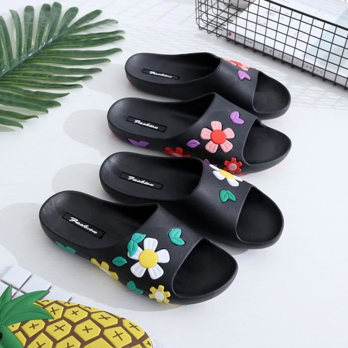 Tongs Emoji Femme – Caoutchouc Multicolore, Taille 7/8 Medium, Neuves Sans Boîte