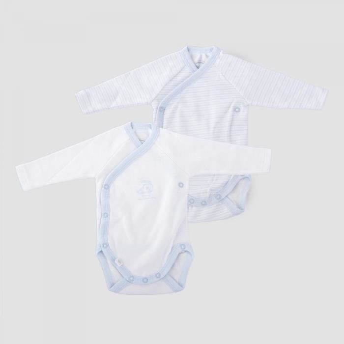 Lot De 2 Bodys Bleus Naissance Bebe Absorba Couleur Bleu Clair Taille Vetement 1 Mois Bleu Clair Cdiscount Pret A Porter