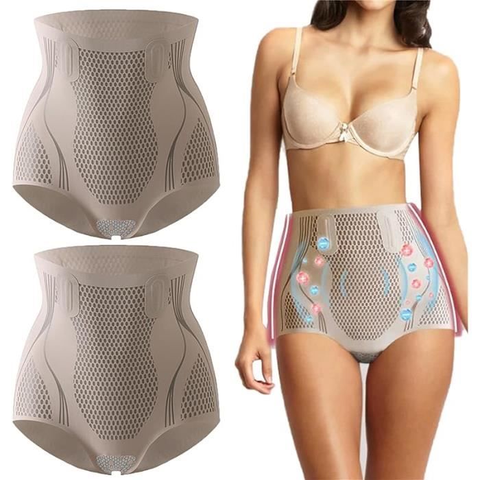 Baicloud Ice Silk Short gainant de réparation en fibre ionique pour femme (peau, XL