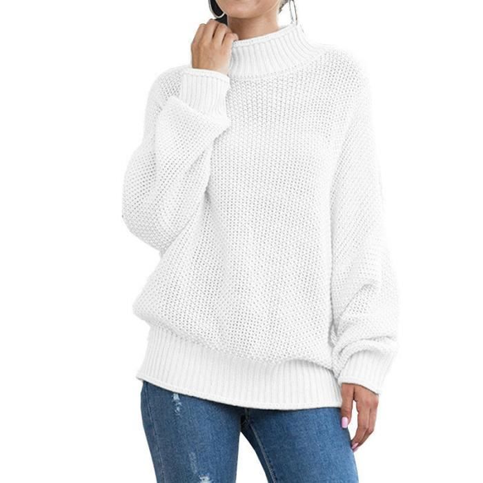 DANJEANER femmes chandails et pulls 2019 automne hiver mode multicolore tricoté chandail hauts O cou à manches longues pulls