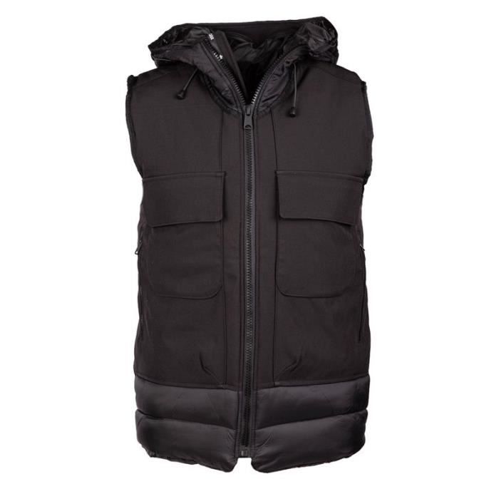 Doudoune sans manches zippee a capuche lunettes Homme PARAGOOSE Noir Cdiscount Pret a Porter