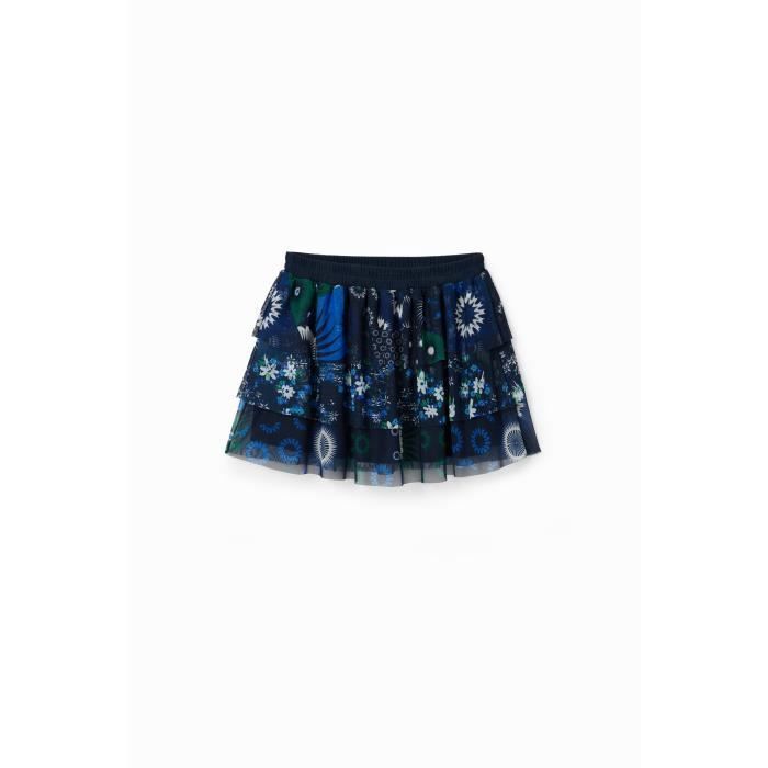 Desigual Jupe Mini Femme Courte Coton Fleurs Gw8 Taille XL EU 44 W34