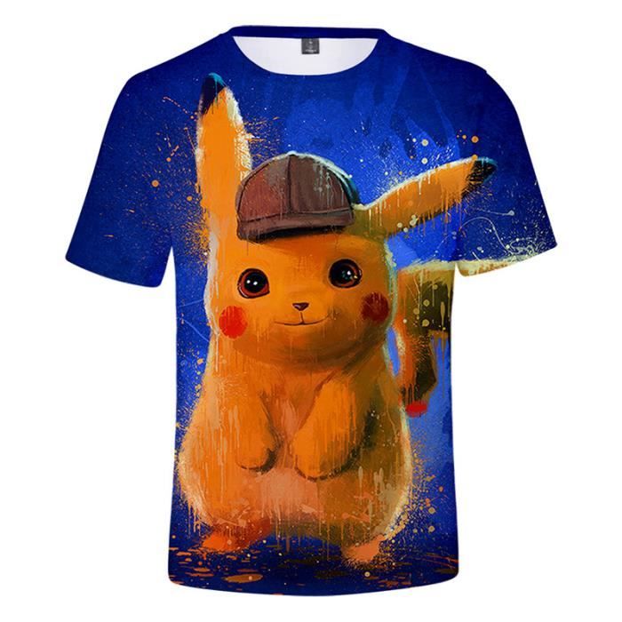 Pokémon : Let's go, Pikachu Pokemon Go T shirt adulte et enfant imprimé à  col rond de Marque Bleu Bleu foncé - Cdiscount Prêt-à-Porter