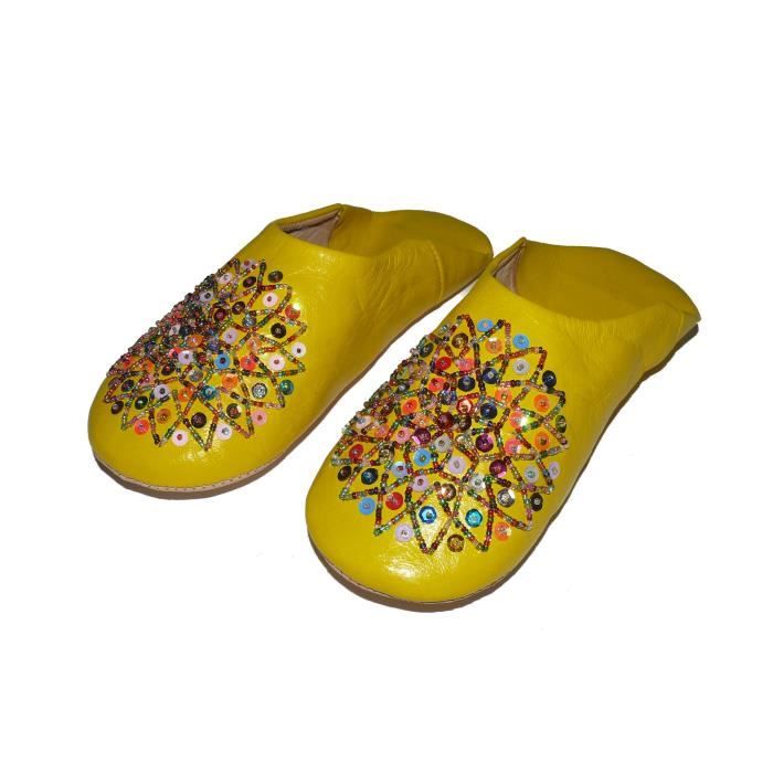 Chaussons De Voyage MajestiBallerina – Modèle Gini Oriental – Bleu, Taille 39