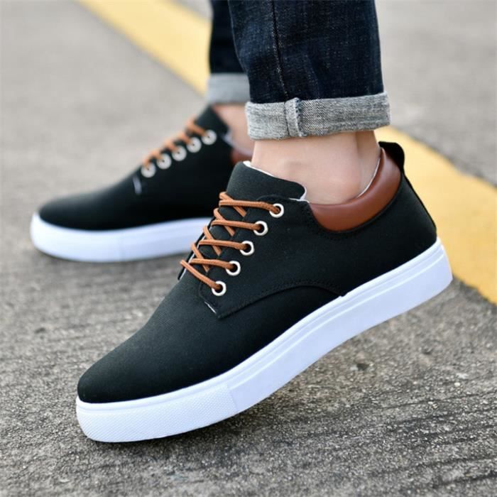 BASKET Homme - Chaussures de sport loisir simple classique - noir HB™ Noir  - Cdiscount Chaussures