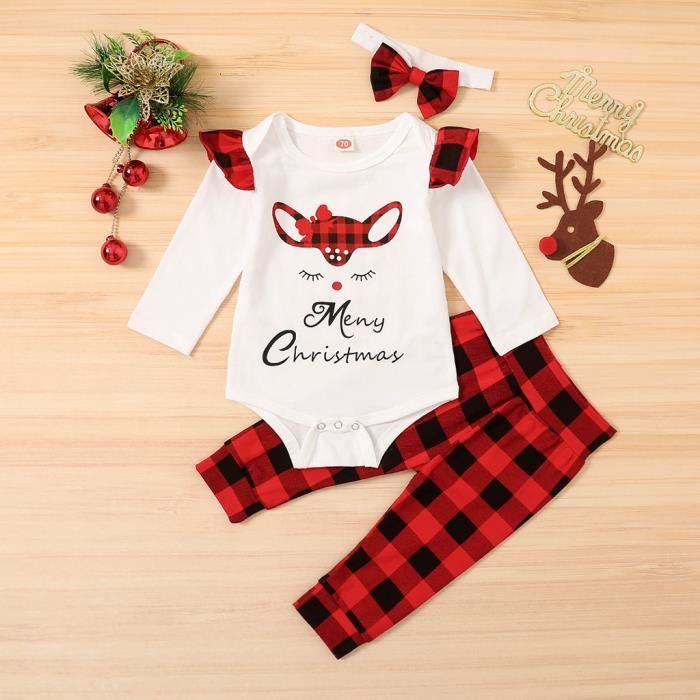 YASSON Combinaison Tricot Bébé Fille Garçon Tenue De Noël Chaud Hiver