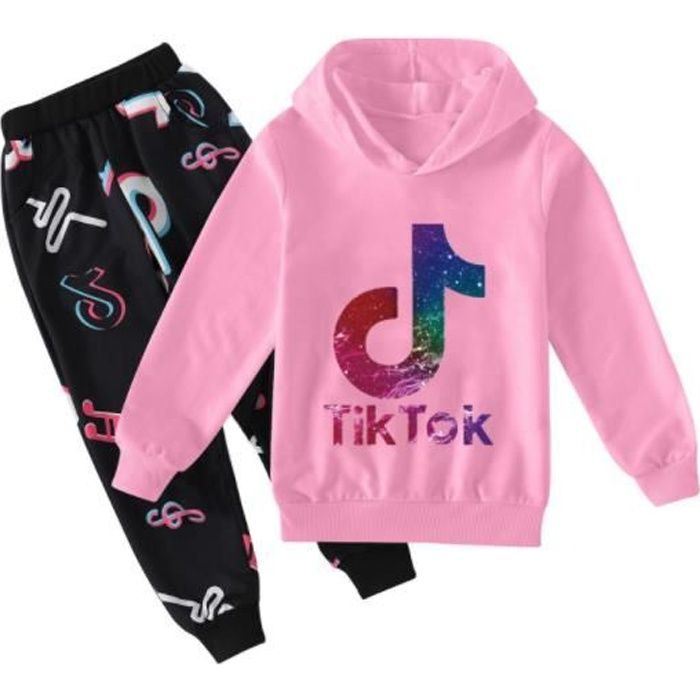 TIK Tok Ensemble Sweats Capuche Survetement Jogging Fille