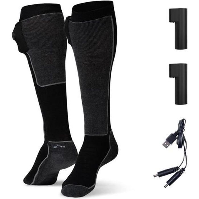 Chaussettes chauffantes G HEAT confort 1 paire de batteries Mixte Noir Cdiscount Sport