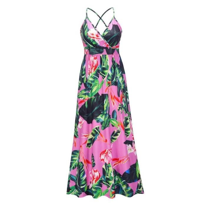 Robe longue femme ivoire dos nu avec décoration florale main image 1