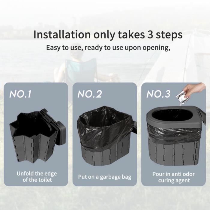 TOILETTES PLIANTES PORTABLES Pour Camping , Voiture Pliante, Toilettes