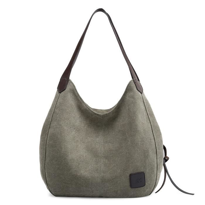 Sac à Main Femme Bandoulière Miss Lulu - Tri-coloré PU - 23x28x11 Cm - Multifonctionnel Travail/voyage - 4
