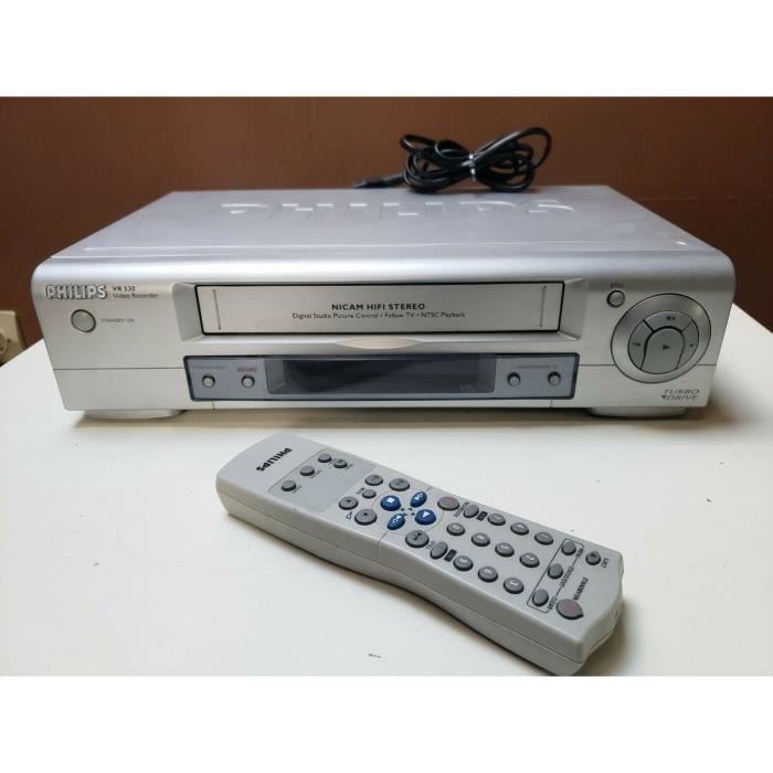 MAGNETOSCOPE PHILIPS VR 530 LECTEUR ENREGISTREUR K7 CASSETTE VHS VCR + TEL Cdiscount TV Son Photo