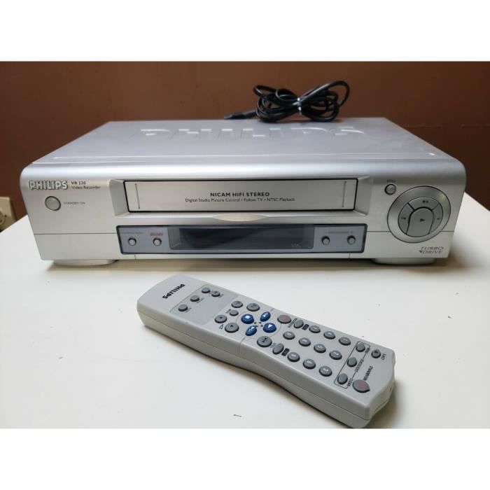 MAGNETOSCOPE PHILIPS VR 530 LECTEUR ENREGISTREUR K7 CASSETTE VIDEO VHS VCR + TEL