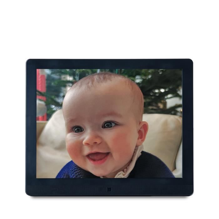 Cadre Photo Numérique 10 Pouces HR Pix-Star, WiFi, photos et vidéos par Email, Application. Détecteur de mouvements. Clé USB et SD