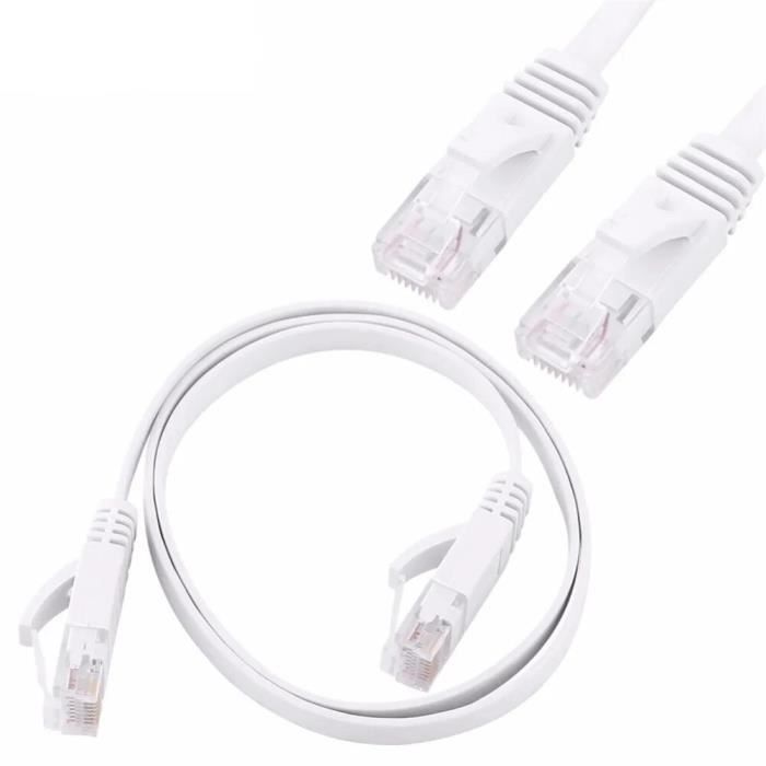 Câble Ethernet UTP plat CAT6 de 0.5m-1.5m-2m-3m-5m-10m-15m-20m,avec ...