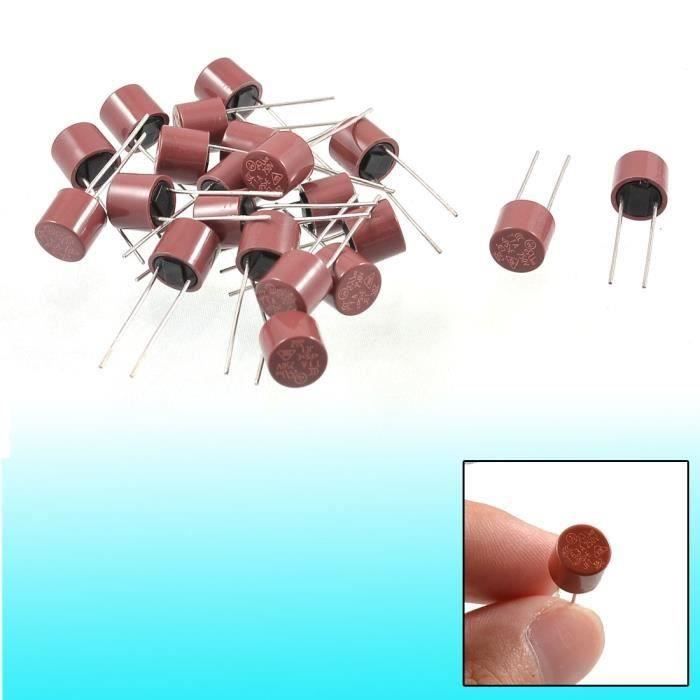 Lot 20x Micro-fusibles Carré T6.3A - Lent DIP - Neuf (10+10pcs)