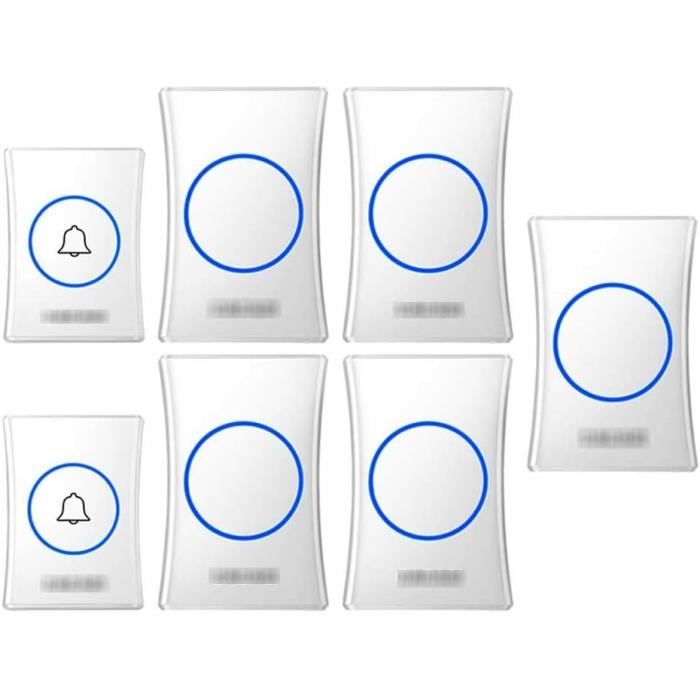 Sonnette Sans Fil Exterieur Étanche - YIKXIULF - 52 Mélodies - Portée De 200M - Volume Réglable