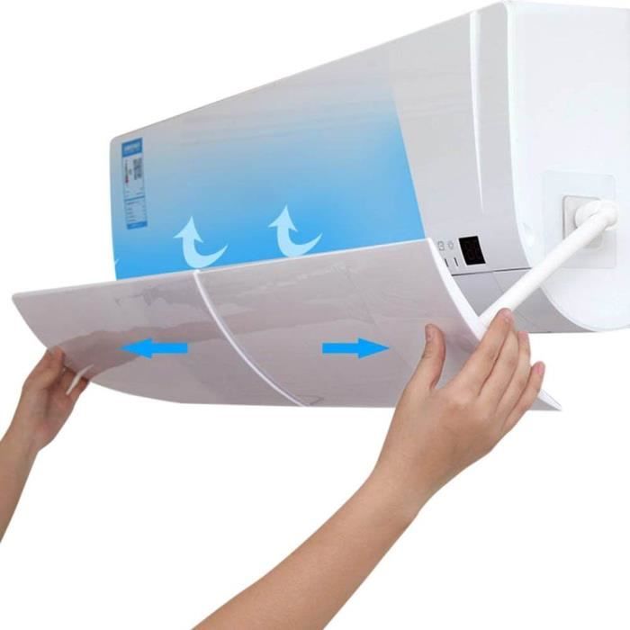 Déflecteur De Climatiseur Central - Prévention Du Flux D'Air Direct - Angle Réglable - Installation Facile (24 Cm)