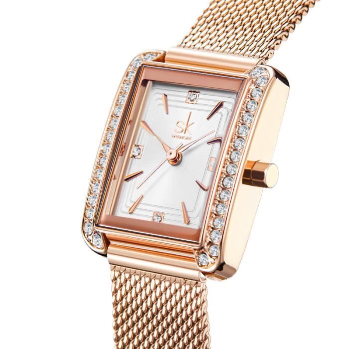 Montre femme rectangulaire discount