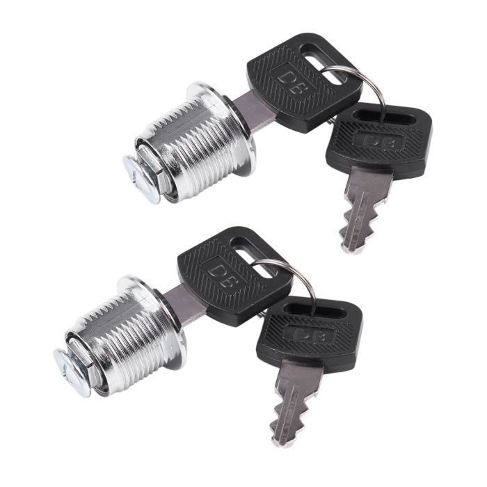 2X serrure de boîte aux lettres serrures de serrure de meubles 16 mm