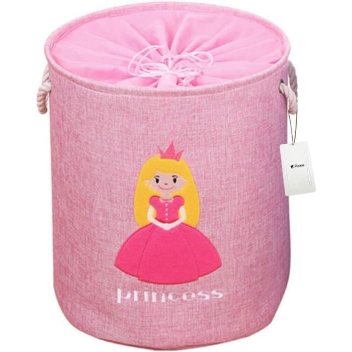 Panier De Rangement Pliable Imperméable - Pour Vêtements, Jouets, Linge - Design Nuages Rose, 33x33x31 Cm
